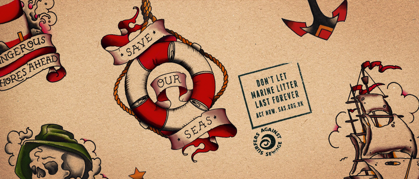 Marine Litter Tattoos Banner