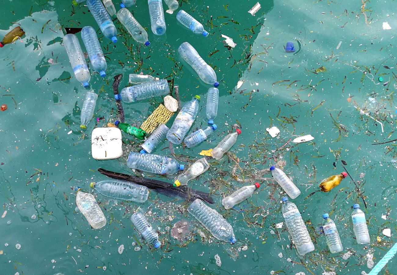 Plastic bottle in the ocean discount